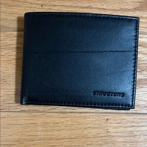 Structure Black Leather Card Holder